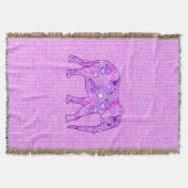 Couverture Éléphant en spirale fractale - violet et orchidée (Devant)