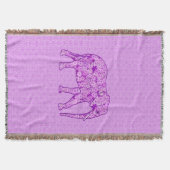 Couverture Eléphant fleur - améthyste violet (Devant)