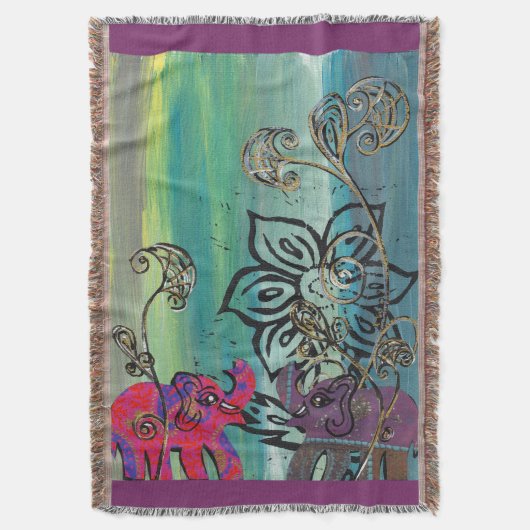 Couverture Éléphants de patchwork (devant Vertical)