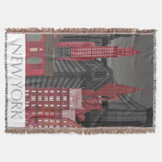 Couverture Élévations de New York par nuit - Rouge (Devant)