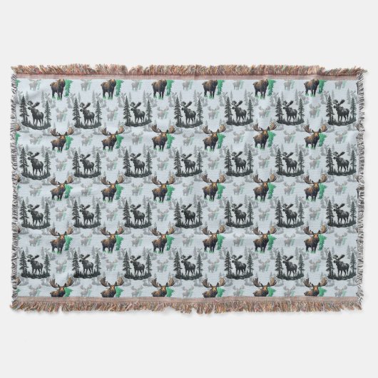 Couverture Elk Moose Antlers Deer Design Motif (Devant)