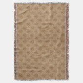 Couverture Emblème Orné Classique Taupe Brown Lin (devant Vertical)