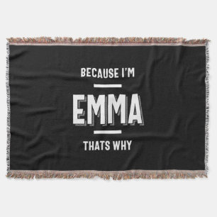 Couverture Emma Nom Femme Personnalisée Fille