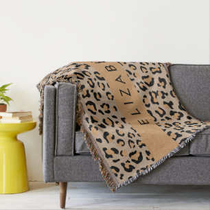 Couverture Empreinte de léopard, Spots, Leopard Brown, Votre