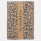 Couverture Empreinte de léopard, Spots, Leopard Brown, Votre (devant Vertical)