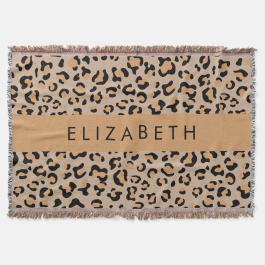 Couverture Empreinte de léopard, Spots, Leopard Brown, Votre (Devant)