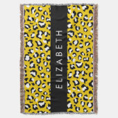 Couverture Empreinte de léopard, Spots, Leopard Jaune, Votre (devant Vertical)