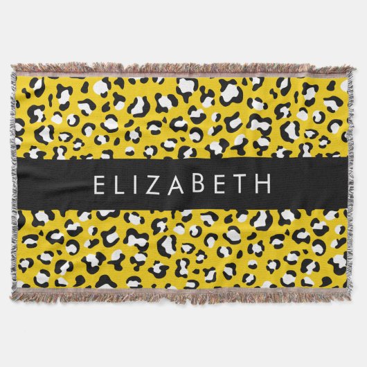 Couverture Empreinte de léopard, Spots, Leopard Jaune, Votre (Devant)