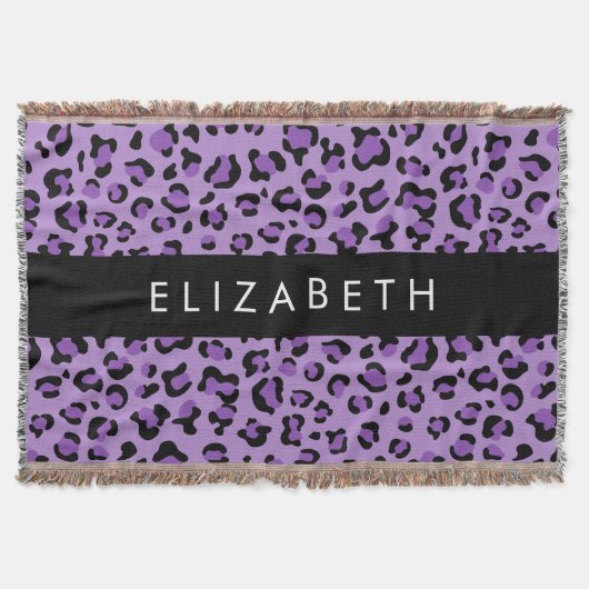 Couverture Empreinte de léopard, Spots, Leopard Violet, Votre (Devant)