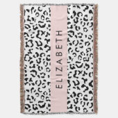 Couverture Empreinte de léopard, Spots, Noir Et Blanc, Votre (devant Vertical)