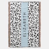 Couverture Empreinte de léopard, Spots, Noir Et Blanc, Votre (devant Vertical)