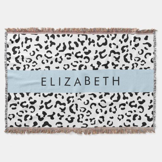 Couverture Empreinte de léopard, Spots, Noir Et Blanc, Votre (Devant)