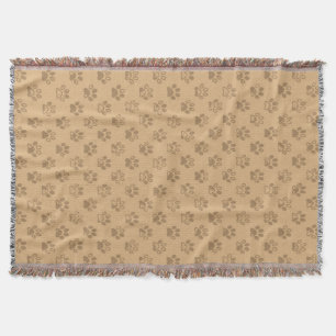 Couverture Empreintes de pattes boueux en beige et marron