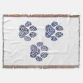 Couverture Empreintes de pattes de chiens - Carreaux portugai (Devant)