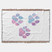 Couverture Empreintes de pattes de chiens - Fils de peinture (Devant)