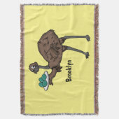 Couverture Emu avec dessin animé d'oeufs (devant Vertical)