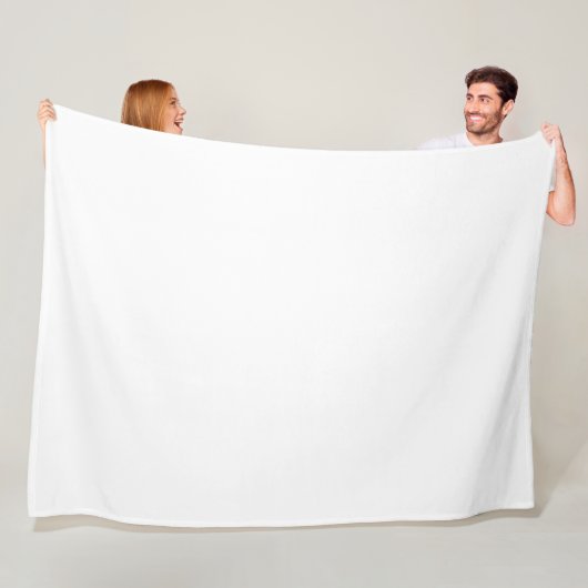 Couverture en laine polaire blanche (En situation)