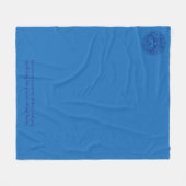 Couverture en laine polaire bleue avec logo et dev (Devant (Horizontal))