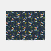 Couverture en laine polaire bleue des merles bleus (Devant (Horizontal))