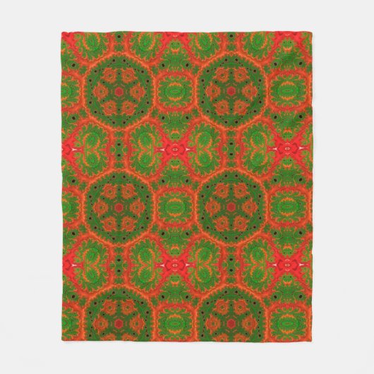 Couverture en laiton de Kaleidoscope orange et ver (Devant)