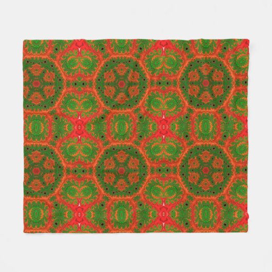 Couverture en laiton de Kaleidoscope orange et ver (Devant (Horizontal))