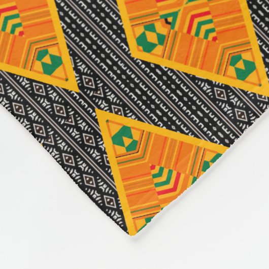 Couverture en laiton Kente Mudcloth Diamonds (Coin)