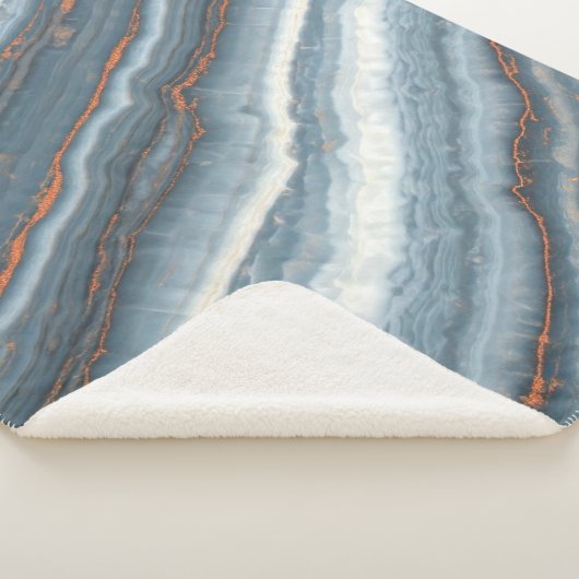 Couverture en marbre bleu, blanc et cuivre (3/4)