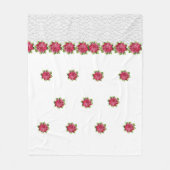 couverture en molleton au crochet floral (Devant)