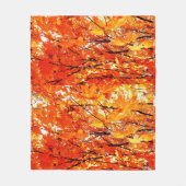Couverture en molleton aux feuilles d'automne oran (Devant)