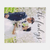 Couverture en molleton de photo de mariage (Devant (Horizontal))