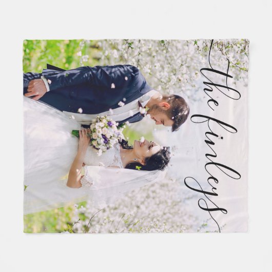 Couverture en molleton de photo de mariage (Devant (Horizontal))