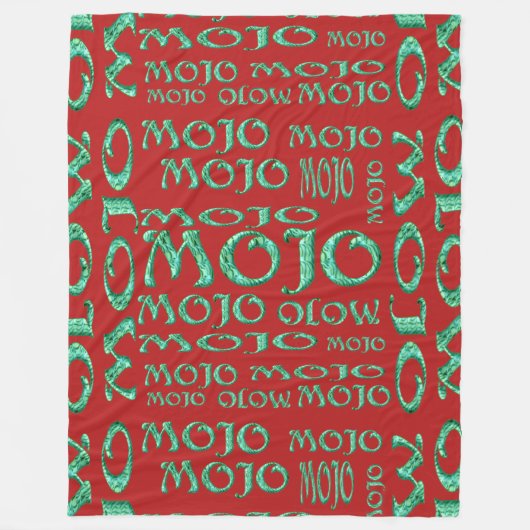 Couverture en molleton rouge mojo (Devant)