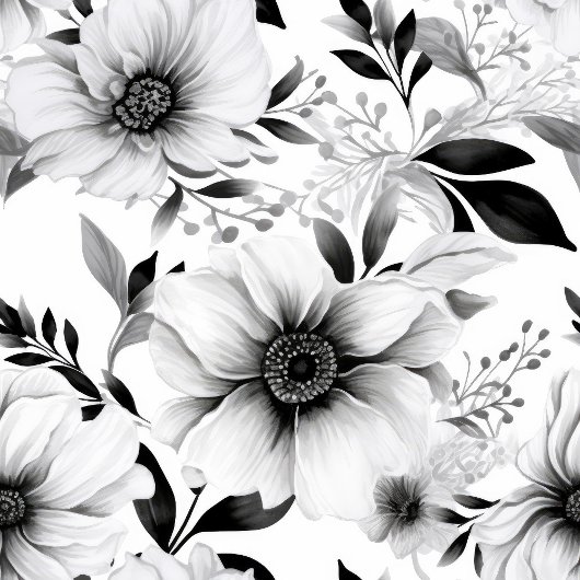 Couverture en noir et blanc monogramme avec charme