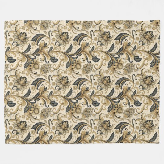 Couverture en or et noir Damas pour intérieurs lux (Devant (Horizontal))