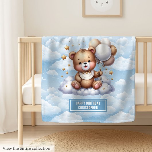 couverture en peluche personnalisée pour la premiè