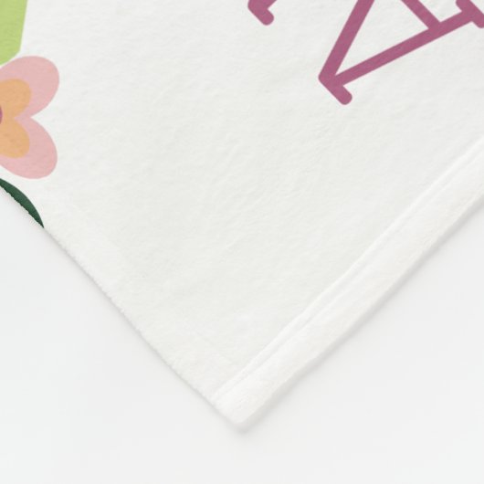 Couverture en pierre rose fleurie pour bébé fille (Coin)