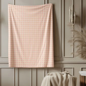 Couverture en plastique corail et gris Cosy Check 