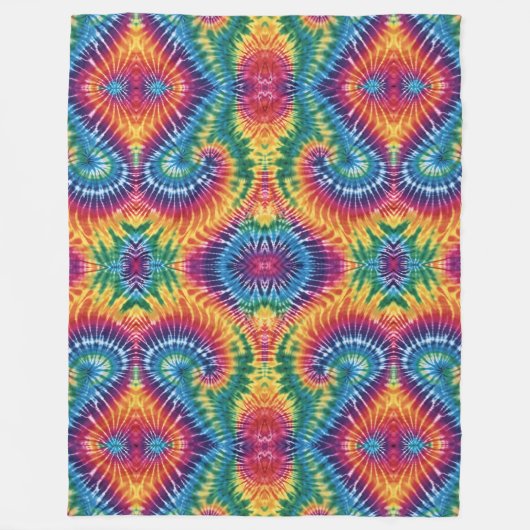 Couverture en polaire à Cravate à ruban arc-en-cie (Devant)