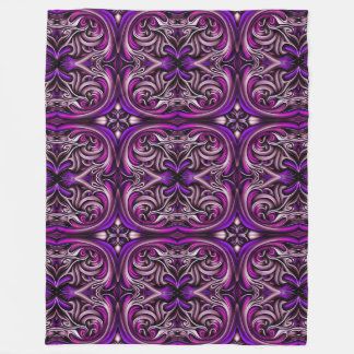 Couverture en polaire à motif bleu et violet
