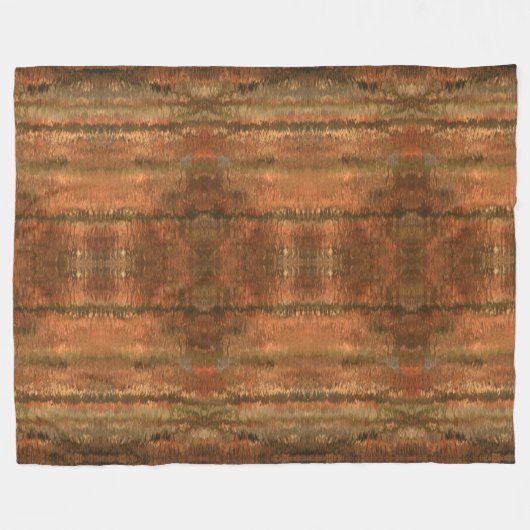 Couverture en polaire à motif Brown rustique sud-o (Devant (Horizontal))