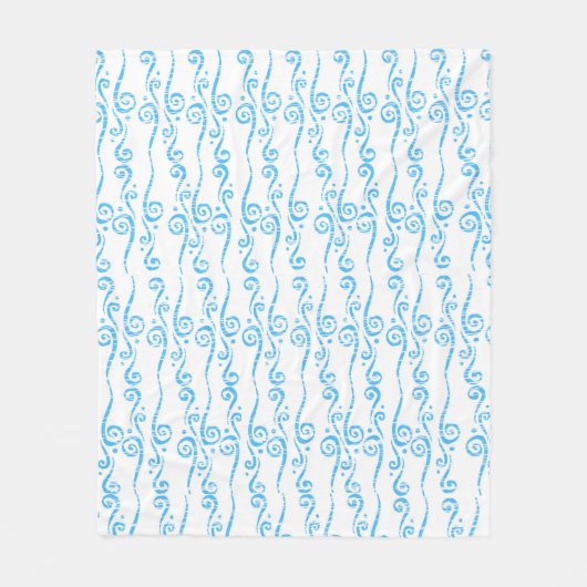 Couverture en polaire à perles bleues (Devant)