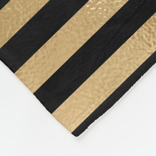 Couverture en polaire à rayures noire et or (Coin)