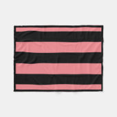 Couverture en polaire à rayures rose et noire auto (Devant (Horizontal))