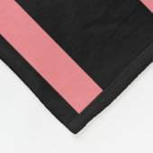 Couverture en polaire à rayures rose et noire auto (Coin)