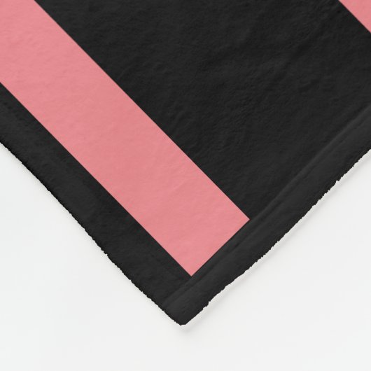 Couverture en polaire à rayures rose et noire auto (Coin)