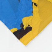 Couverture en polaire Abstraite jaune (Coin)