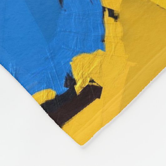 Couverture en polaire Abstraite jaune (Coin)