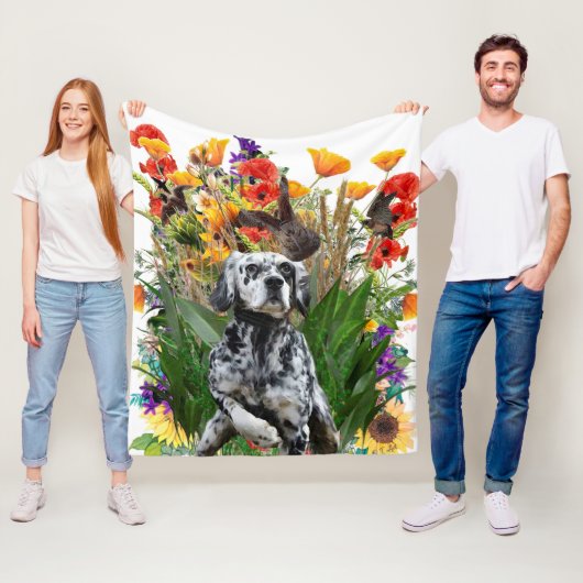 Couverture en polaire anglaise Setter (En situation)