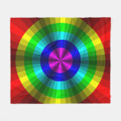 Couverture en polaire arc-en-ciel à illusion d'opt (Devant (Horizontal))