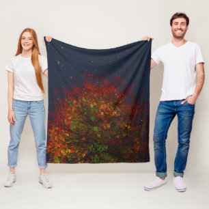 Couverture en polaire arc-en-ciel en chute